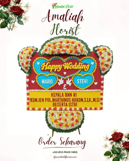 Papan Bunga Pernikahan Pelas